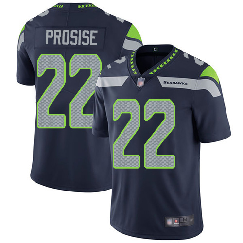 Seattle Seahawks Limited Navy Blue Men C. J. Prosise Home Jersey NFL Football 22 Vapor Untouchable